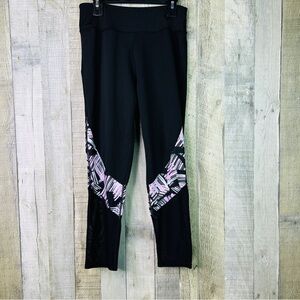 Just Be Free Size Small Black Mesh W/Black/Pink Leggings